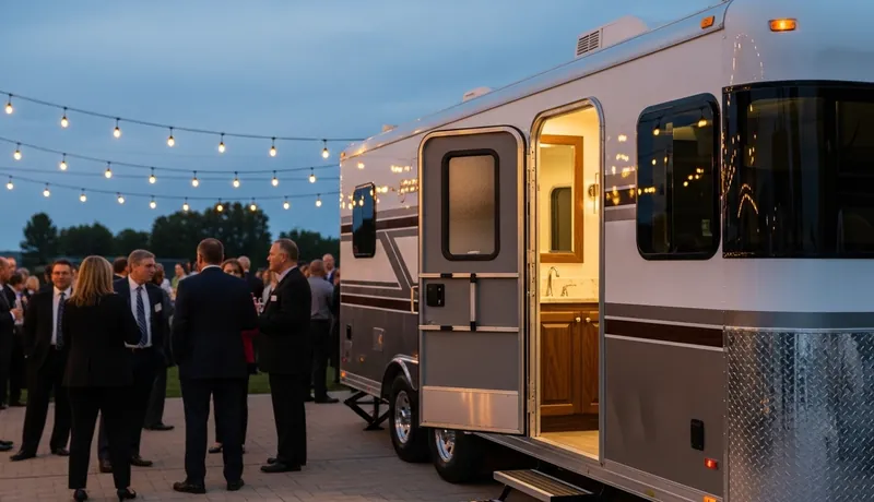 Luxury restroom trailer for weddings